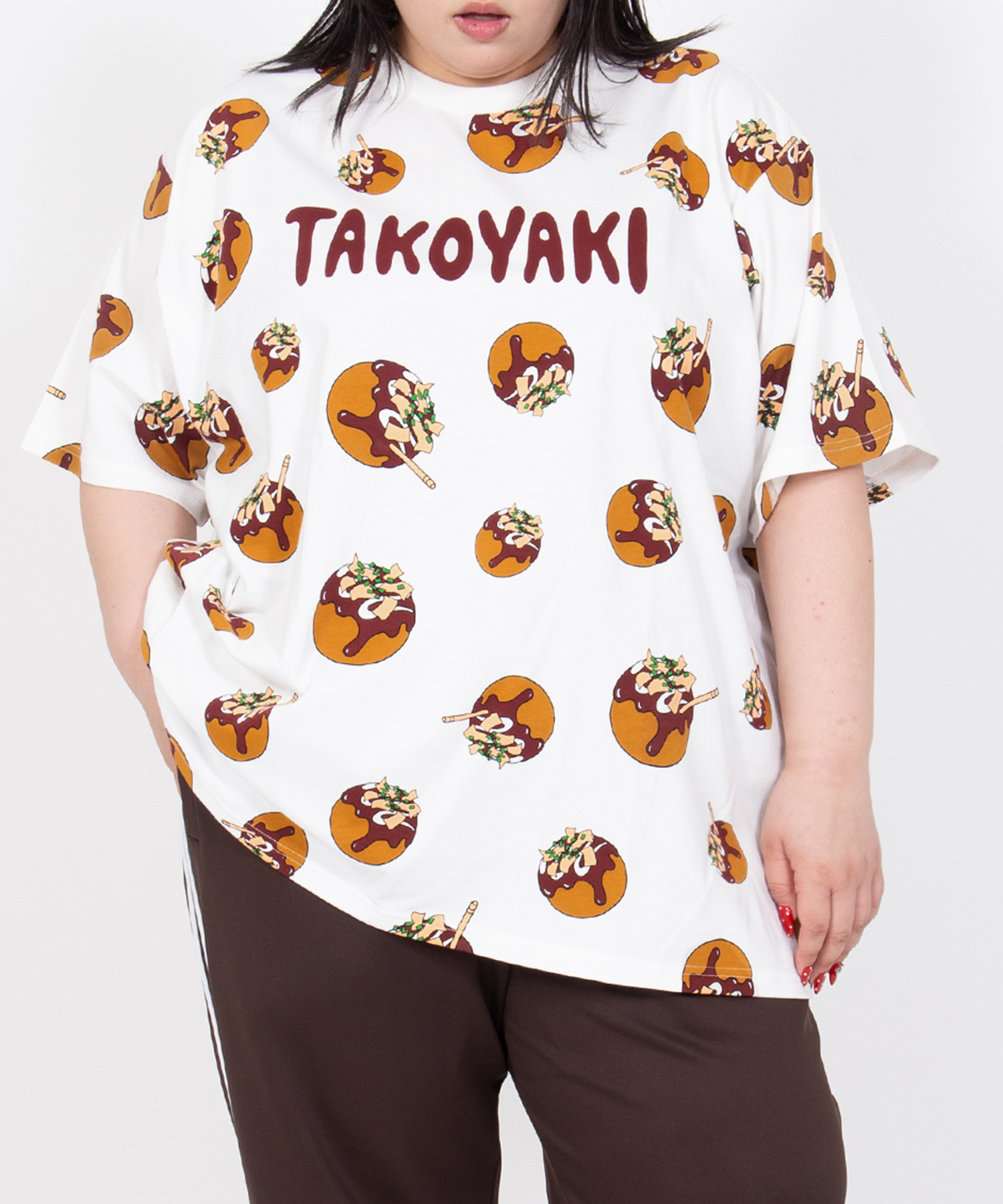 たこ様 新サイズ】たこ焼き総柄Tシャツ[商品：PN19AW-001-15] - PUNYUS Online