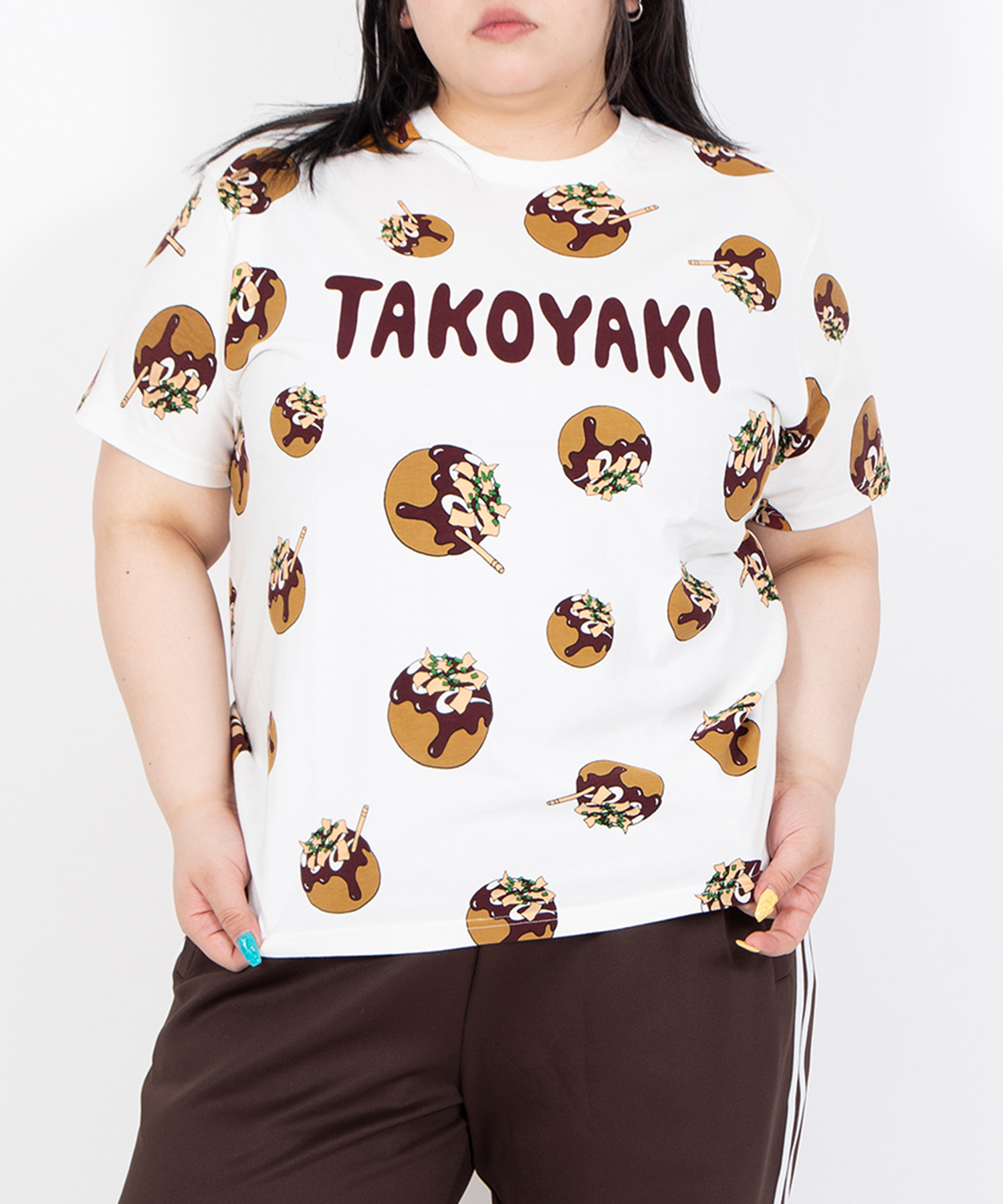 新品 Tシャツ punyus たこやき 総柄 たこ焼き プニュズ 半袖 PUNYUS（プニュズ） tシャツ たこ焼き総柄Tシャツ レディース メンズ