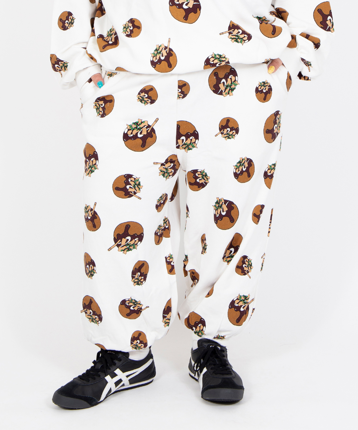 たこ焼き総柄スウェットパンツ[商品：PN19AW-001-6R] - PUNYUS Online