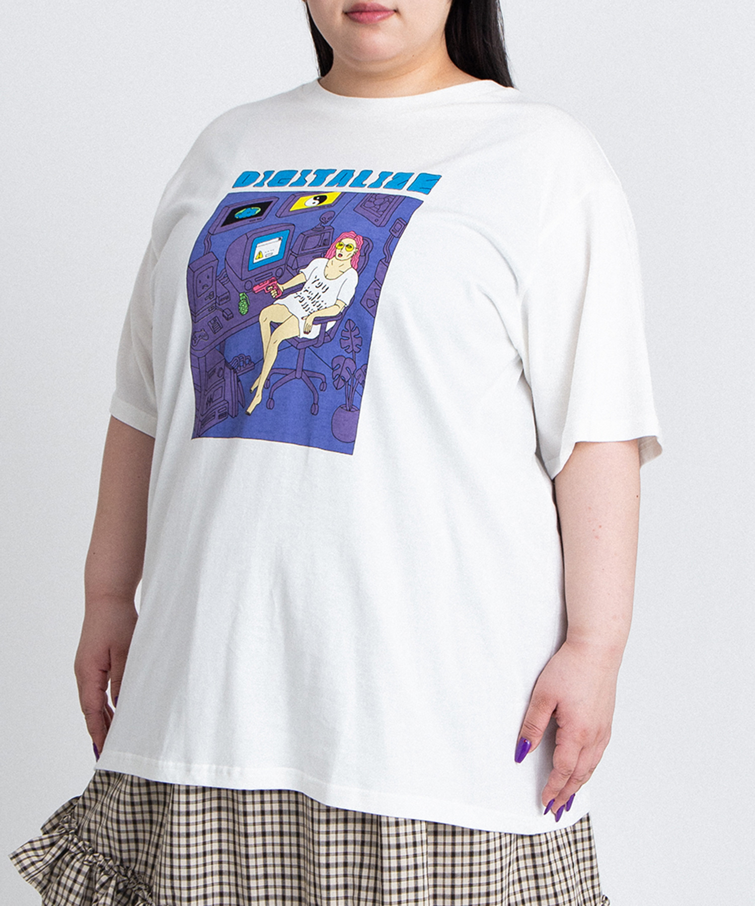 ゆいQ DIGITALIZEビッグTシャツ[商品：PN22SS-064] - PUNYUS Online Store