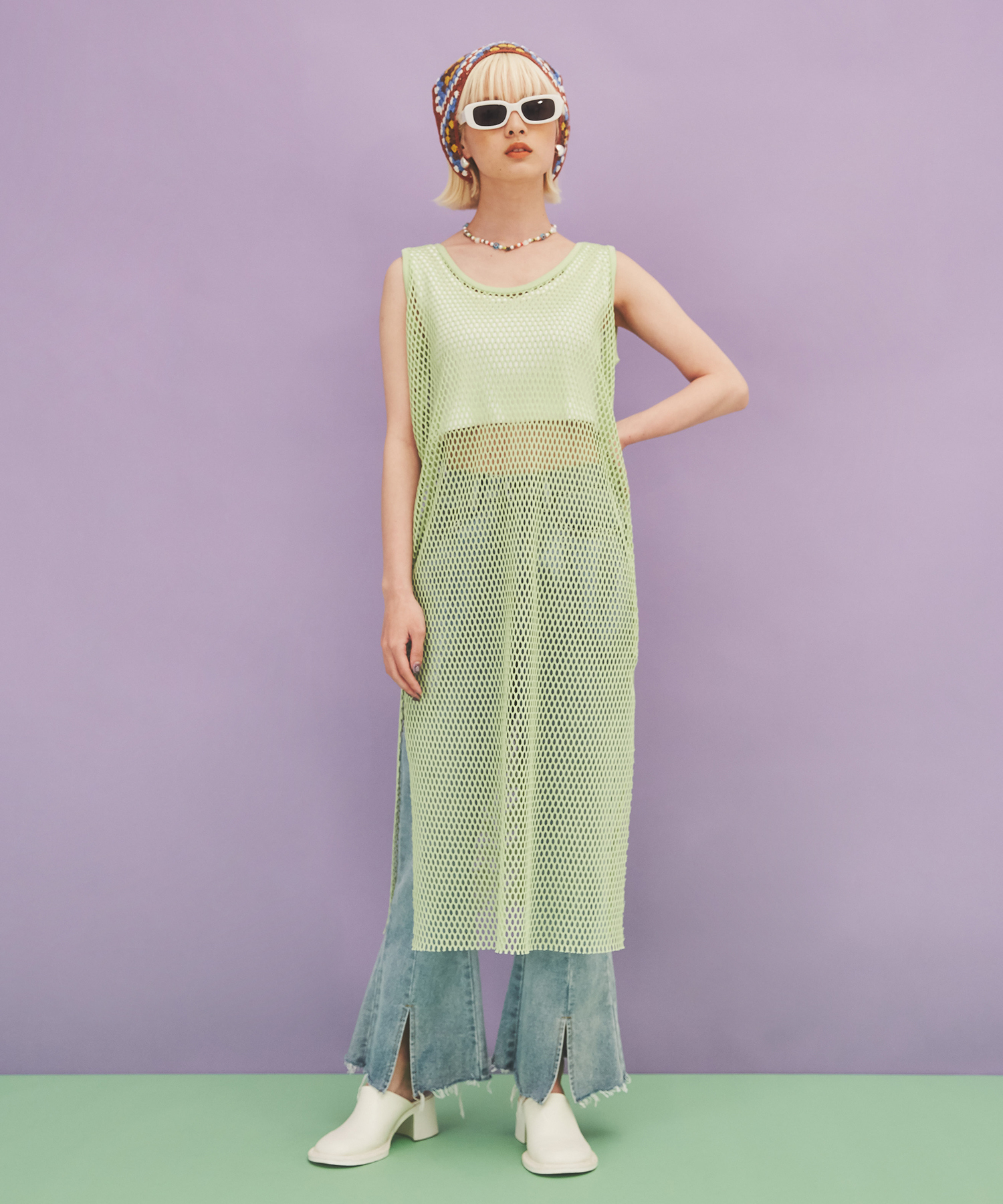 2WAYメッシュスリットワンピース[商品：PN22SS-087] - PUNYUS Online 