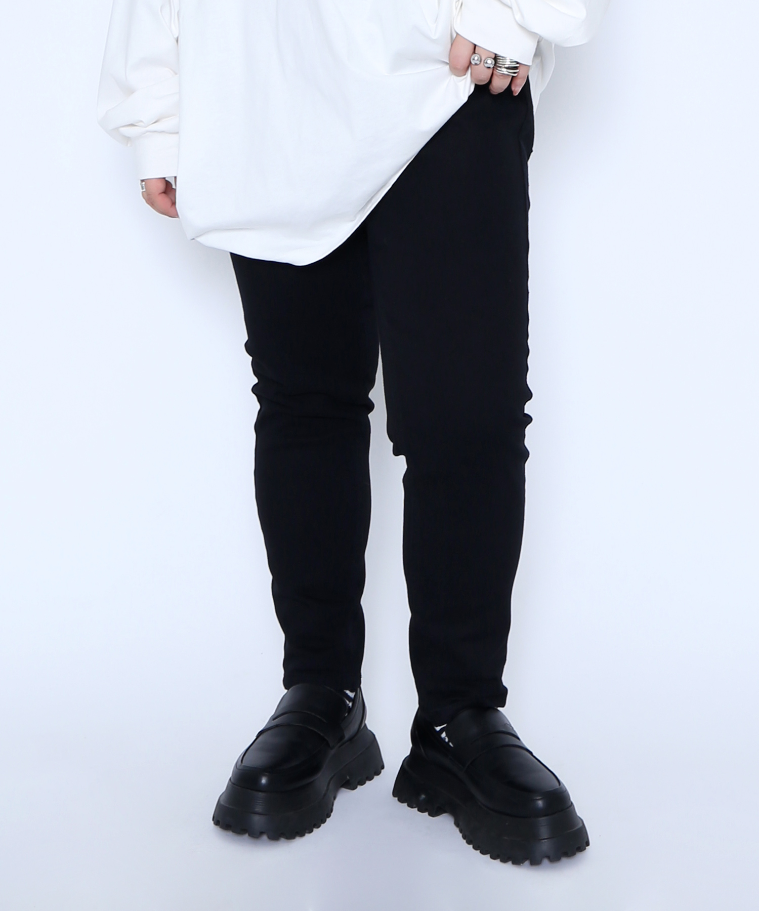 PEACE NOW / 裾プリーツマリンブラウス M 黒 Y-25-05-19-079-PU-BL-SZ-ZY PEACE NOW / 裾プリーツマリンブラウス M 黒 Y-25-05-19-079-PU