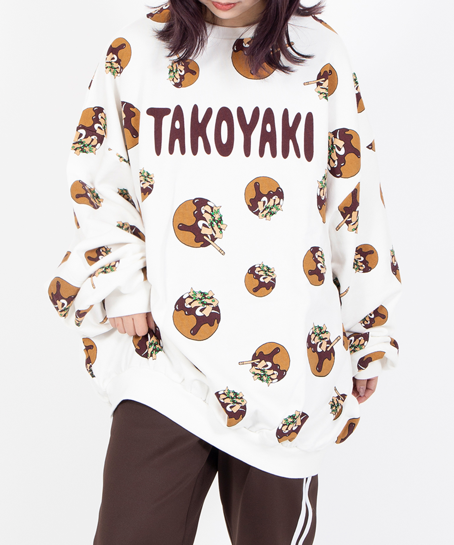 たこ焼き総柄スウェット[商品：PN23AW-026] - PUNYUS Online Store