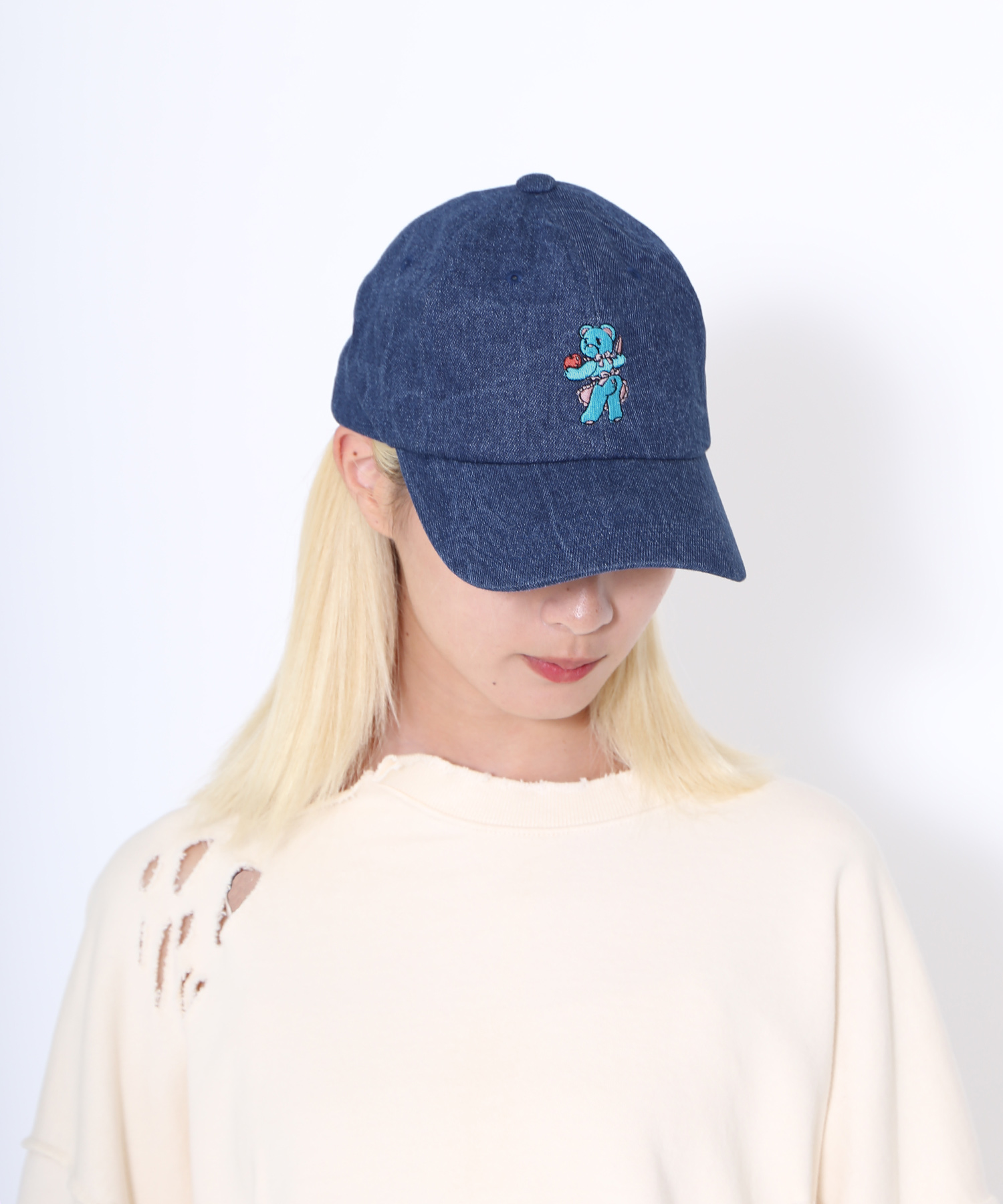 ワンポイントベアデニムキャップ[商品：PN23AW-035] - PUNYUS Online
