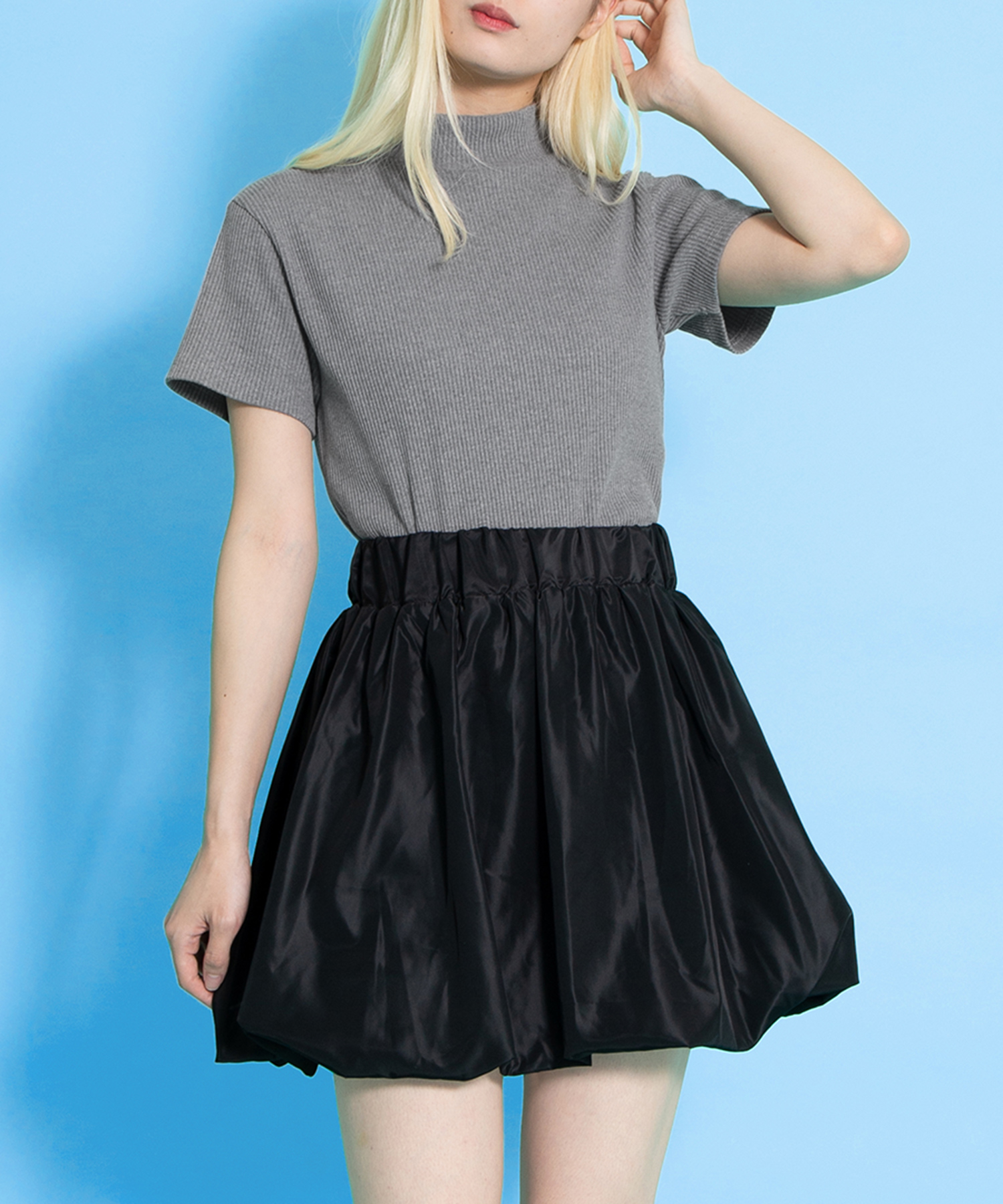 ハイネックリブTシャツ[商品：PN24AW-010] - PUNYUS Online Store