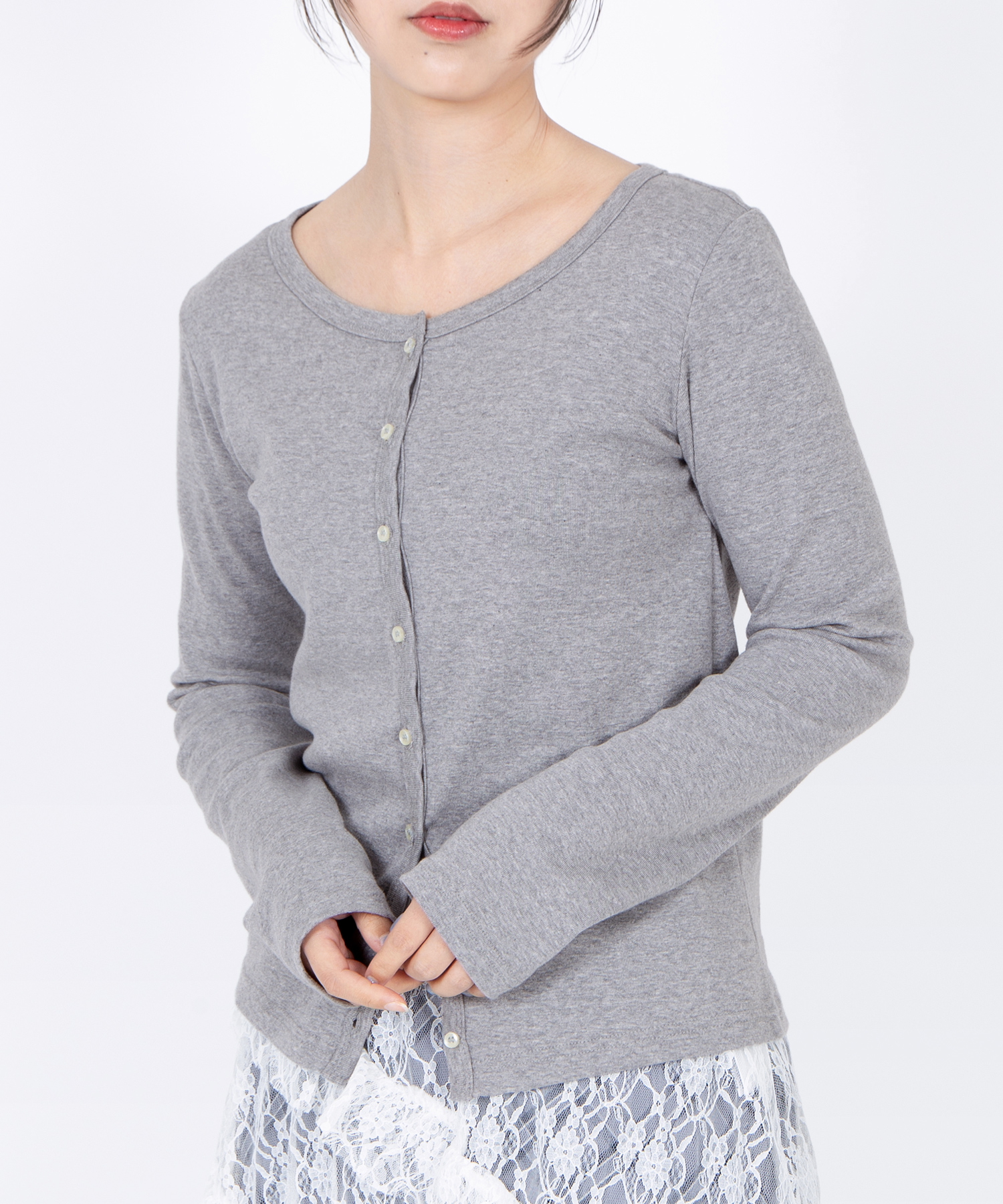 クルーネックカーディガン[商品：PN25AW-001] - PUNYUS Online Store 