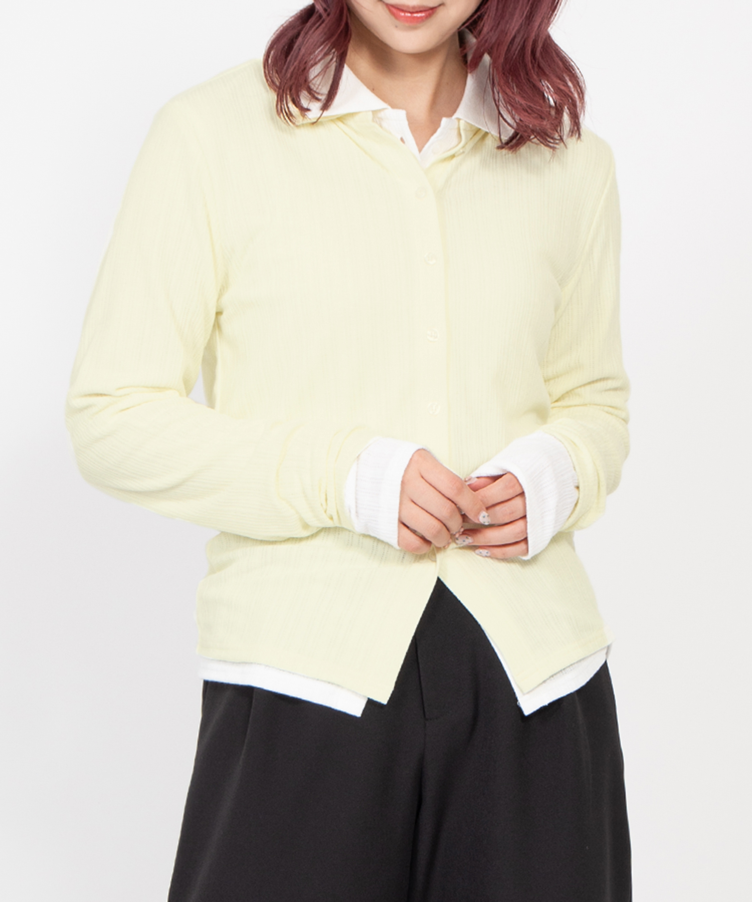 襟付きカーディガン[商品：PN25AW-002] - PUNYUS Online Store / 公式通販