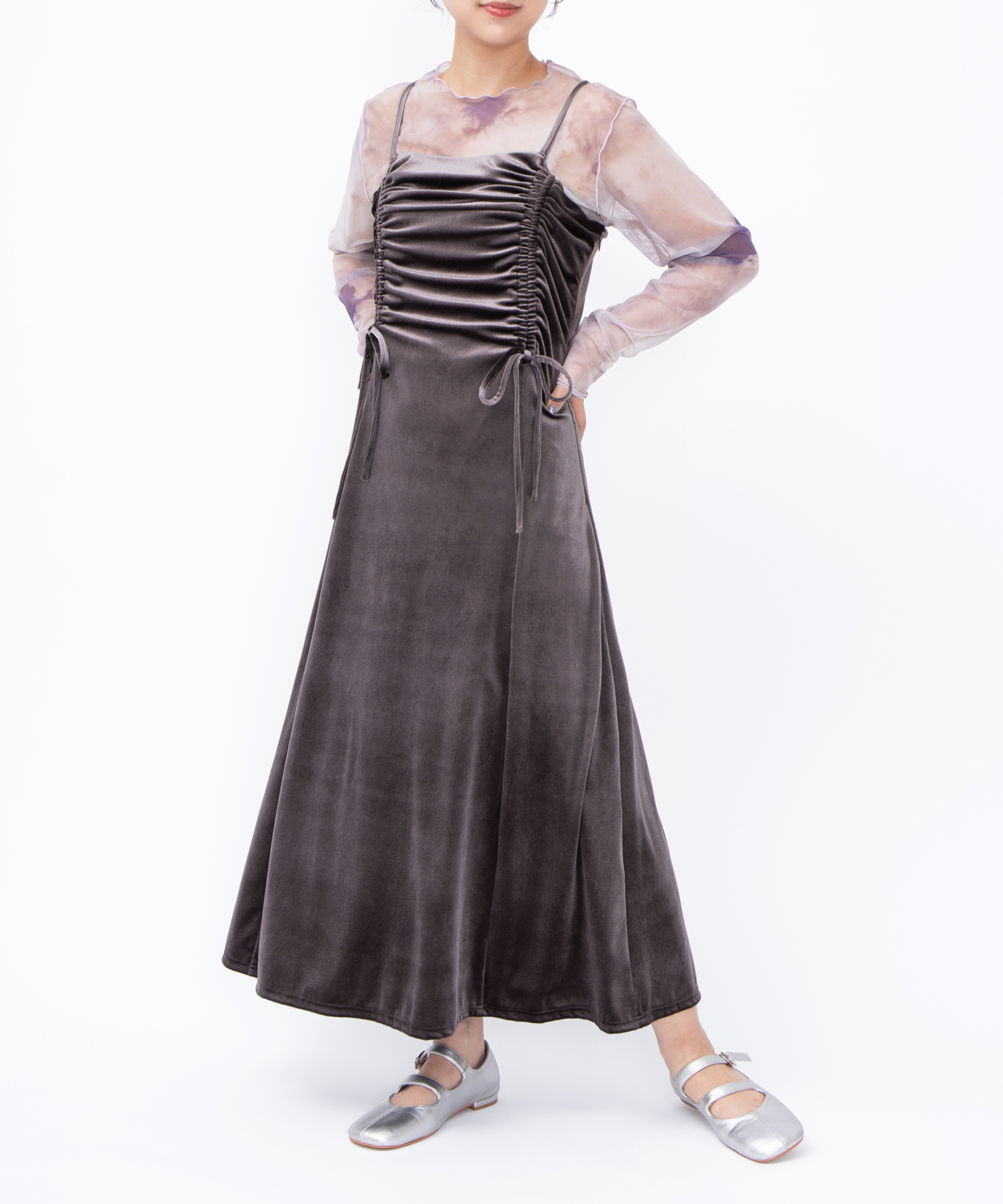 ドロストベロアキャミワンピース[商品：PN25AW-029] - PUNYUS Online