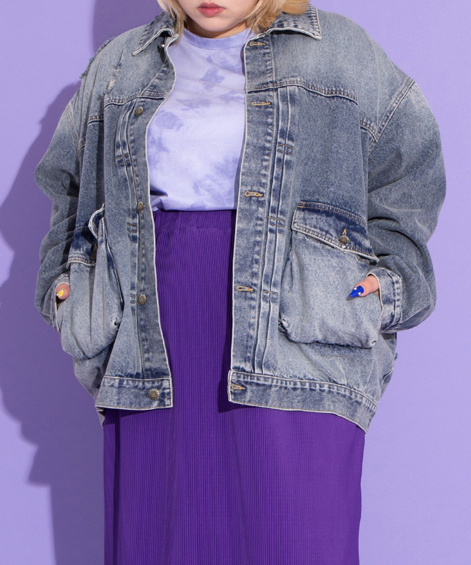 ビッグポケットデニムジャケット[商品：PN25AWR-014] - PUNYUS Online