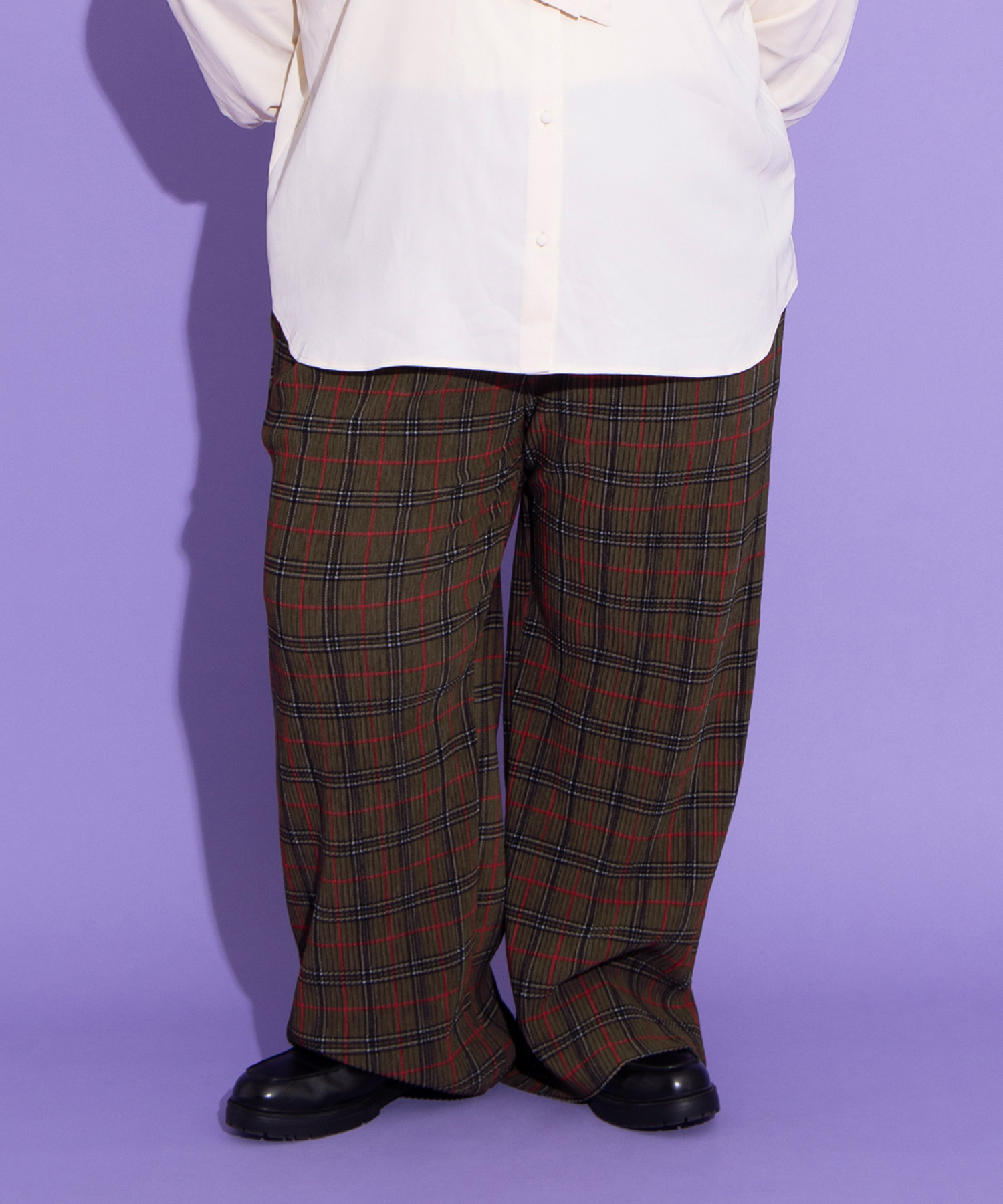 美品 プリーツプリーズ プリーツ チェックパンツ　3 プリーツプリーズ PLEATS PLEASE プリーツセットアップ パンツ