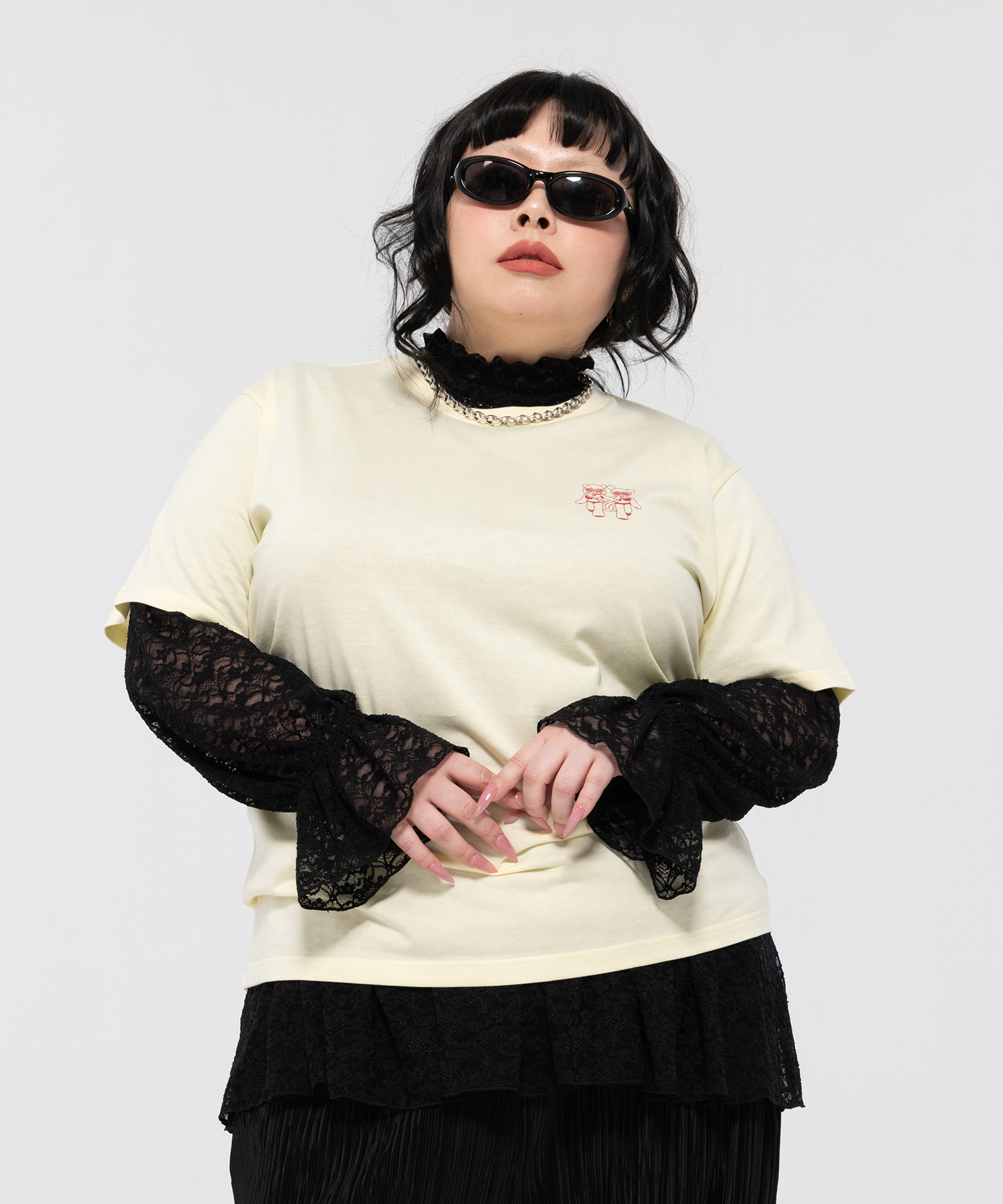 レースフレアチュニック[商品：PN25AWR-029] - PUNYUS Online Store
