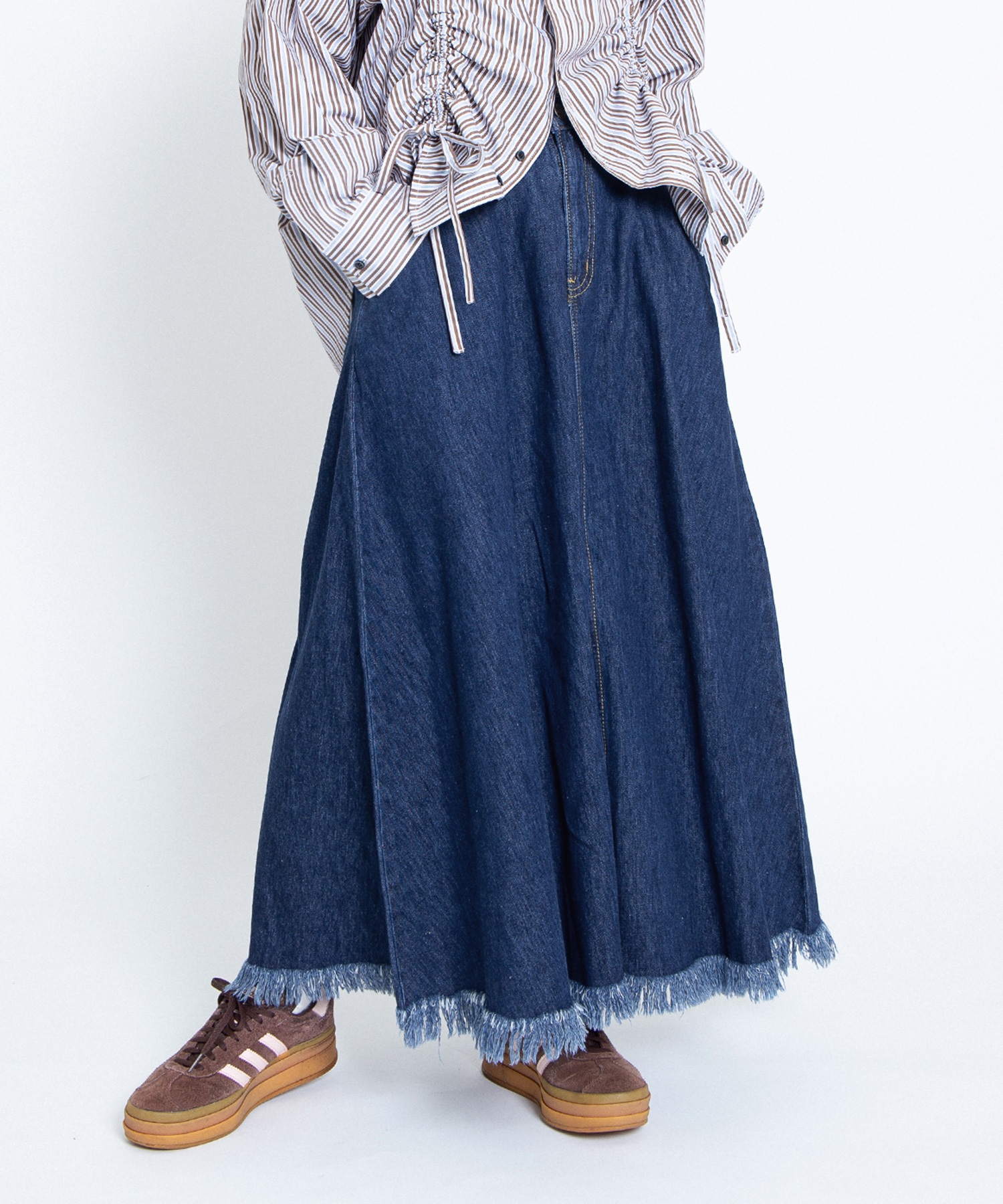 フリンジロングスカート[商品：PN25AWR-036] - PUNYUS Online Store