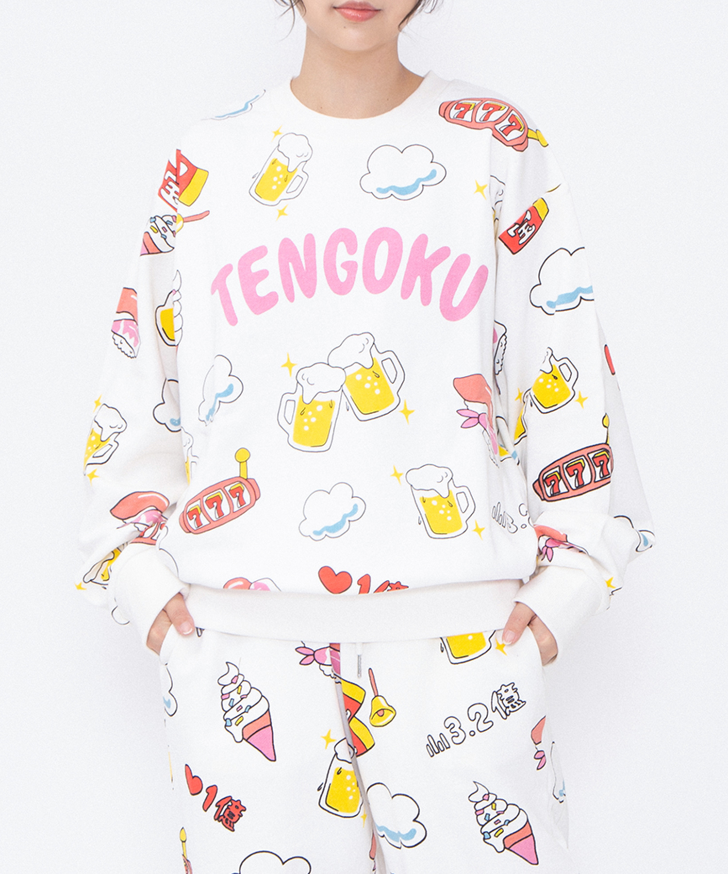 PUNYUS ミッキー ピザ スウェット サイズ1(L) PUNYUS - ミッキー ピザ柄 スウェットの通販 by ☆｜プニュズならラクマ