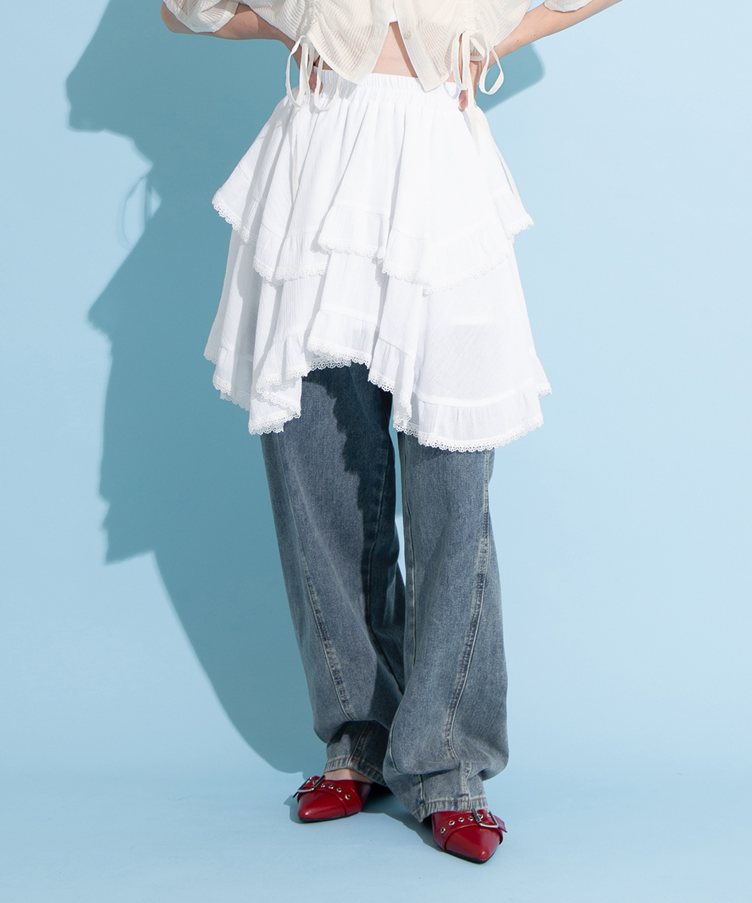 アシンメトリーミニスカート[商品：PN25SS-062] - PUNYUS Online
