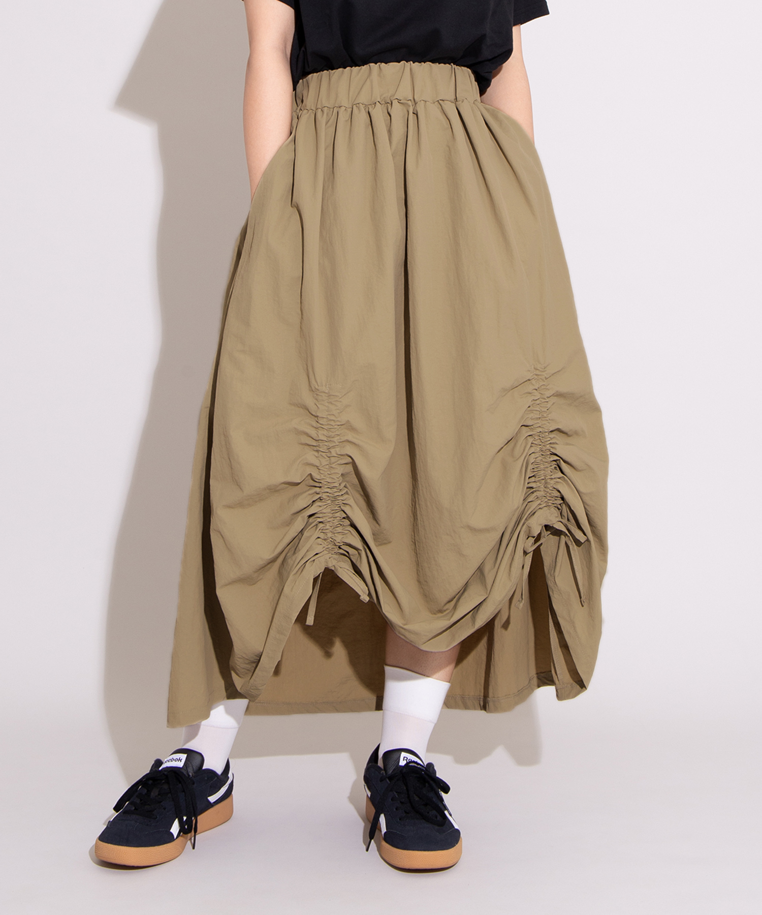 anuans　フレアヨークドドロストブルゾン AZUL BY MOUSSY | シアーミドル丈ドロストブルゾン (ブルゾン