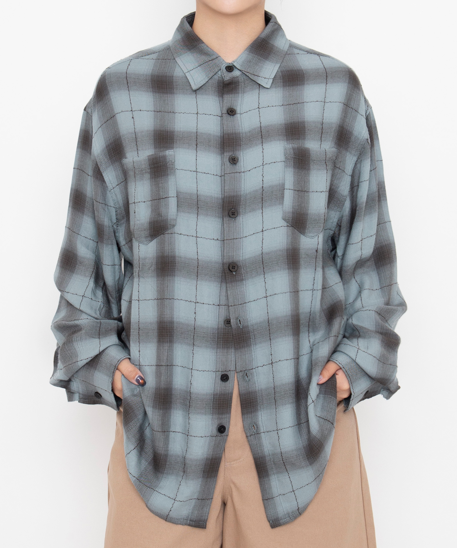 [未開封]WENOISM wenoism チェックシャツ オンブレチェックシャツ[商品：PN26AW-021] - PUNYUS Online Store