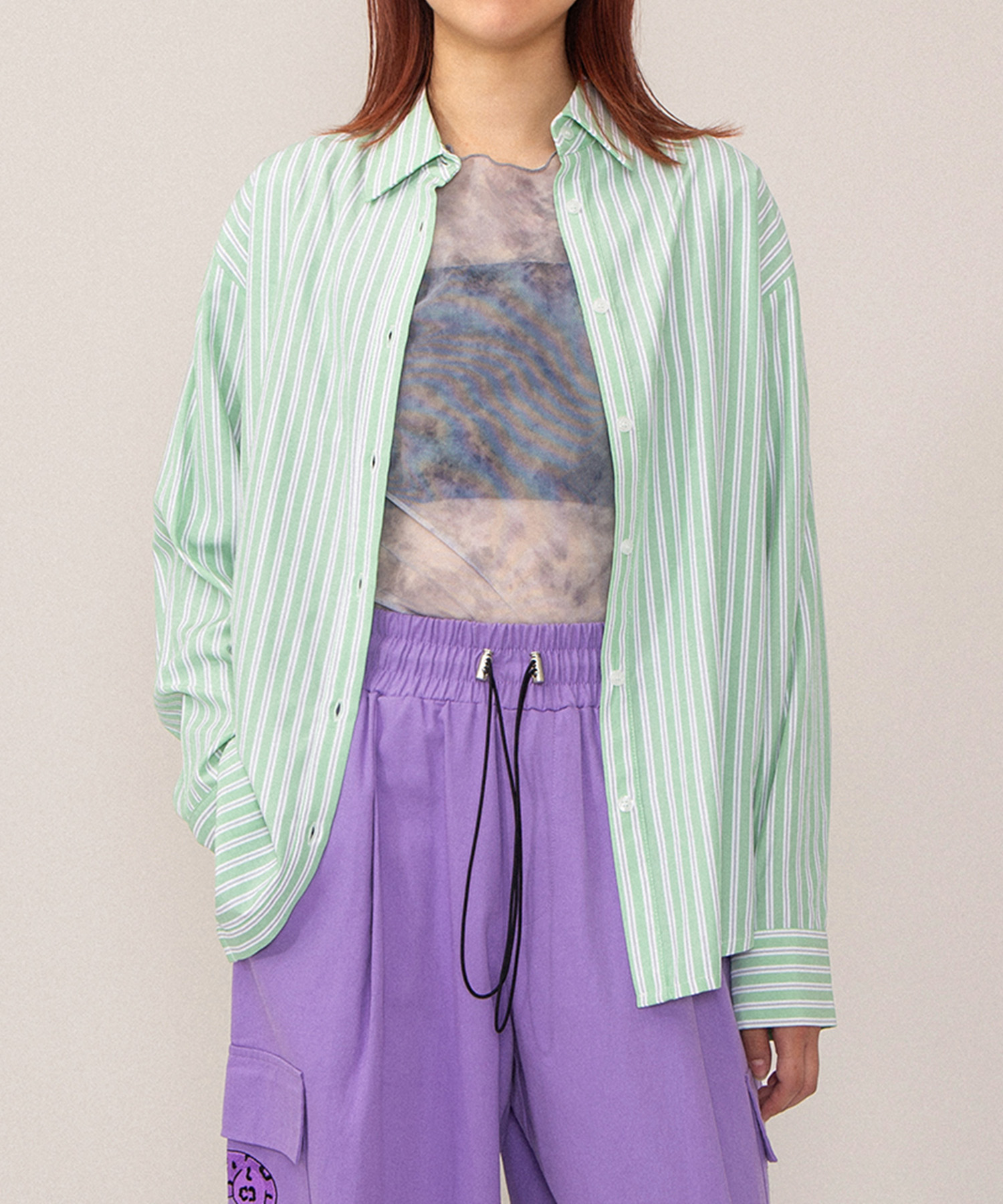 キャンディストライプシャツ[商品：PN26SS-001] - PUNYUS Online Store