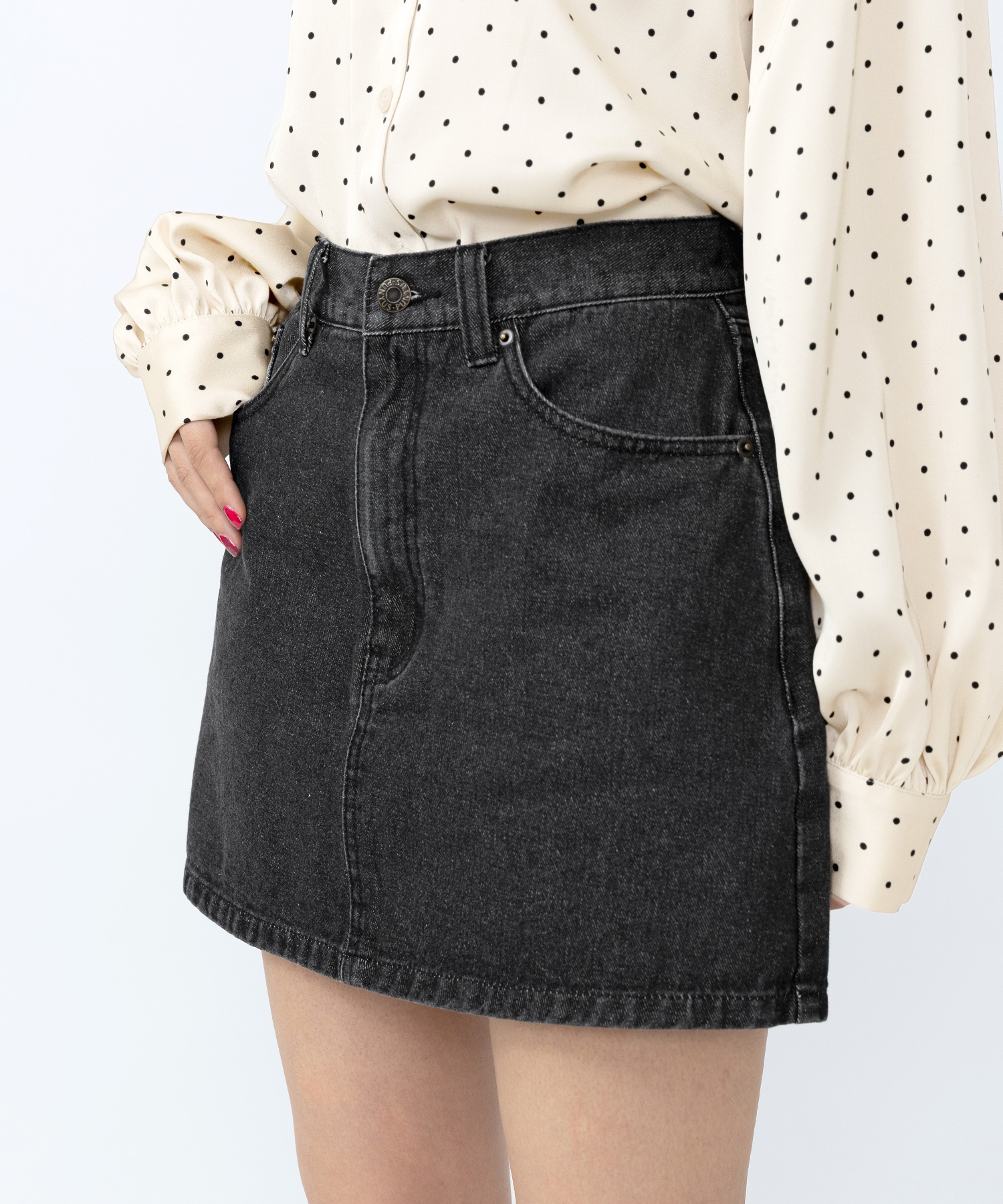 台形デニムミニスカート[商品：PN26SS-007] - PUNYUS Online Store