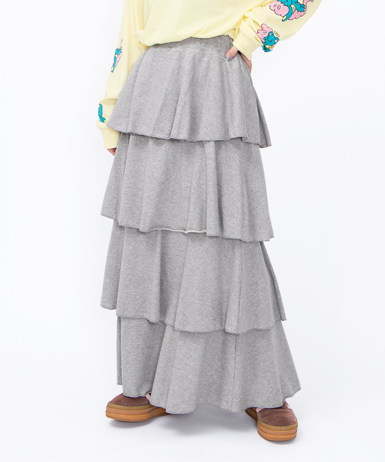 ティアードロングスカート[商品：PN26SS-009] - PUNYUS Online Store