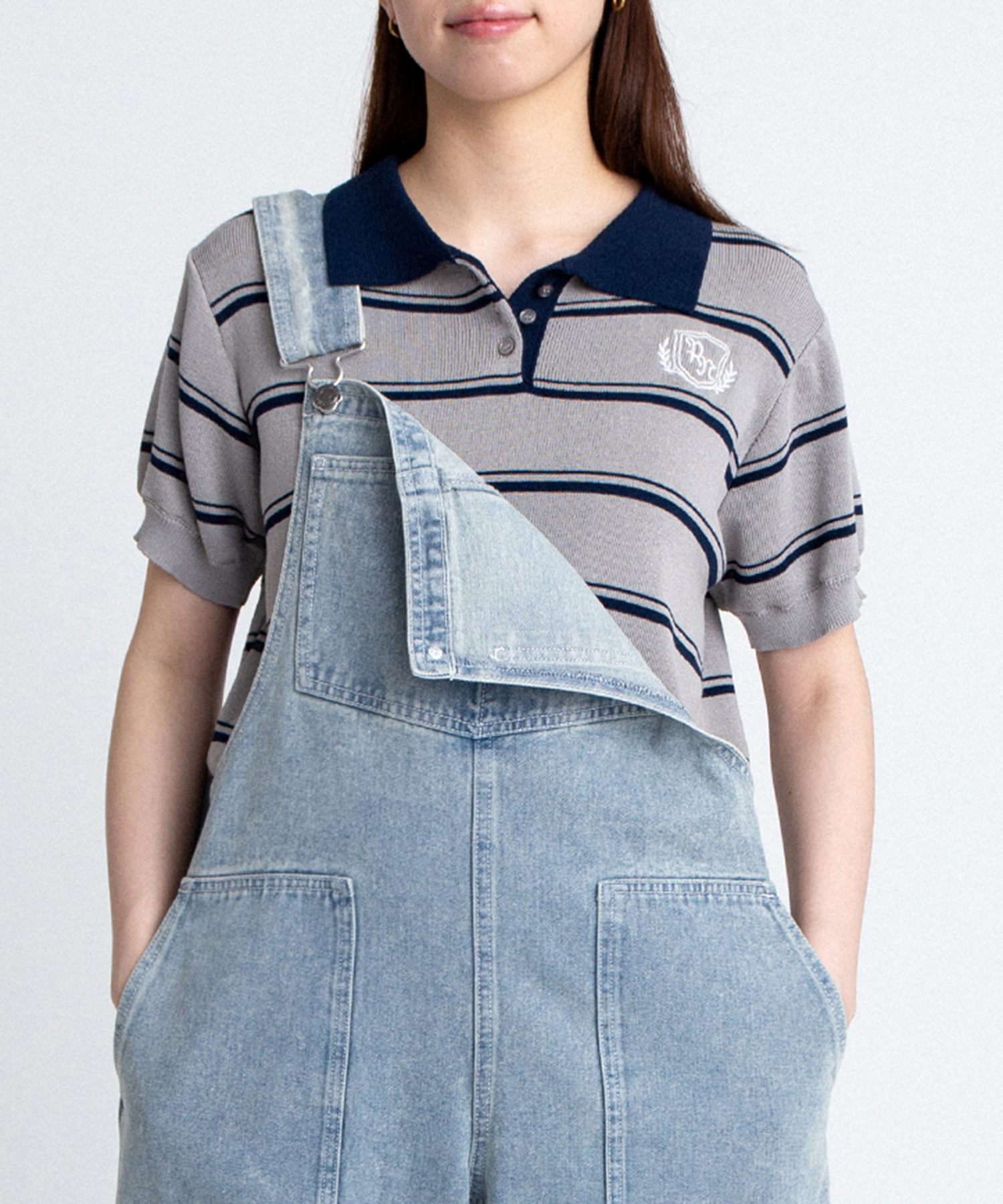 半袖ボーダーポロニット[商品：PN26SS-011] - PUNYUS Online Store