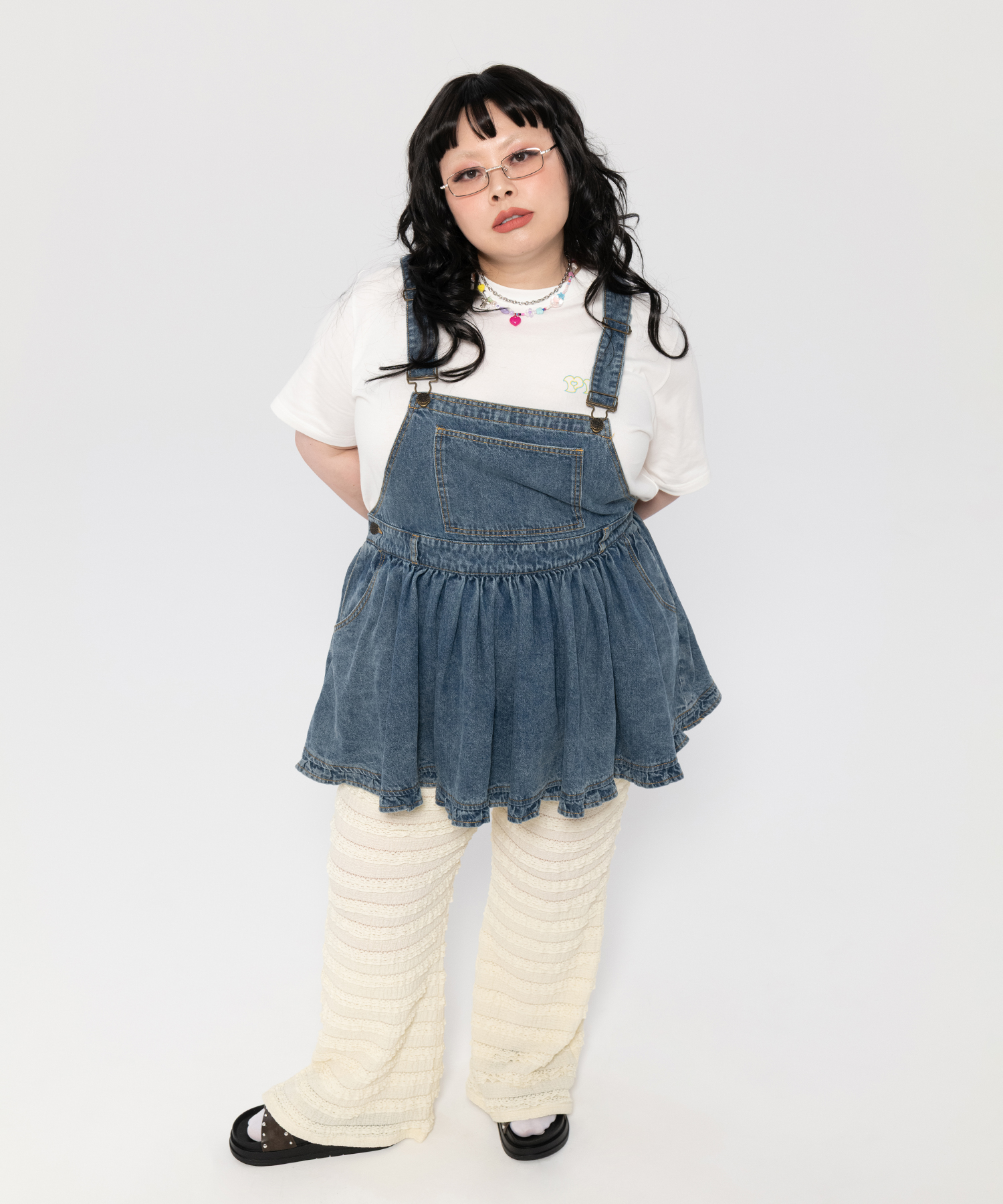 レースフリルフレアパンツ[商品：PN26SS-022] - PUNYUS Online Store