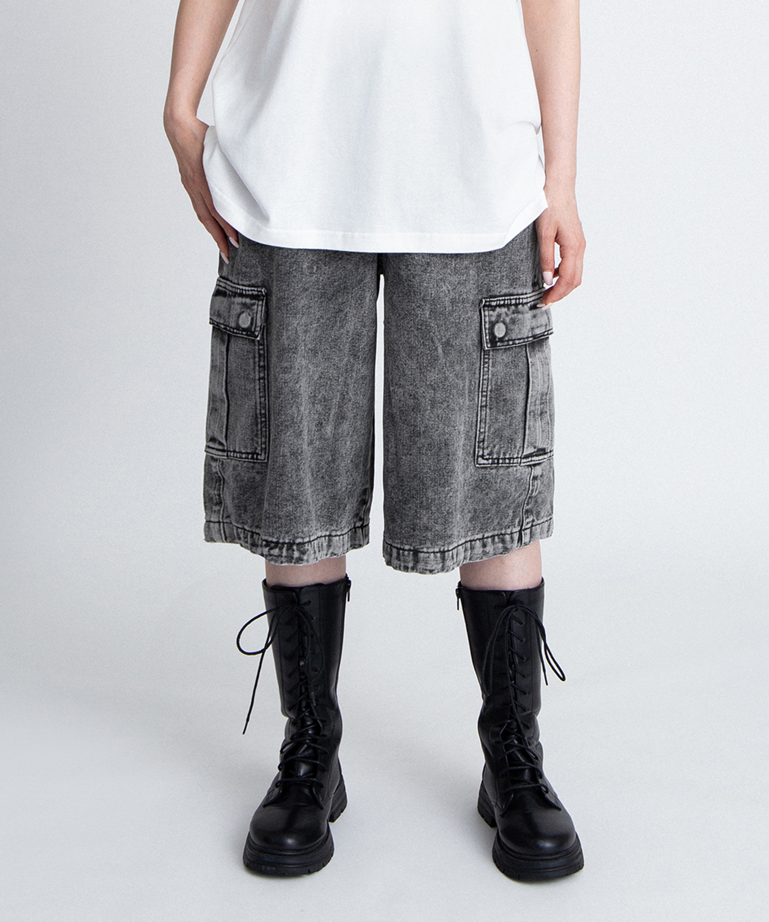 希少 極美品 ifsixwasnine ハーフパンツ デニムカーゴハーフパンツ[商品：PN26SS-040] - PUNYUS Online Store