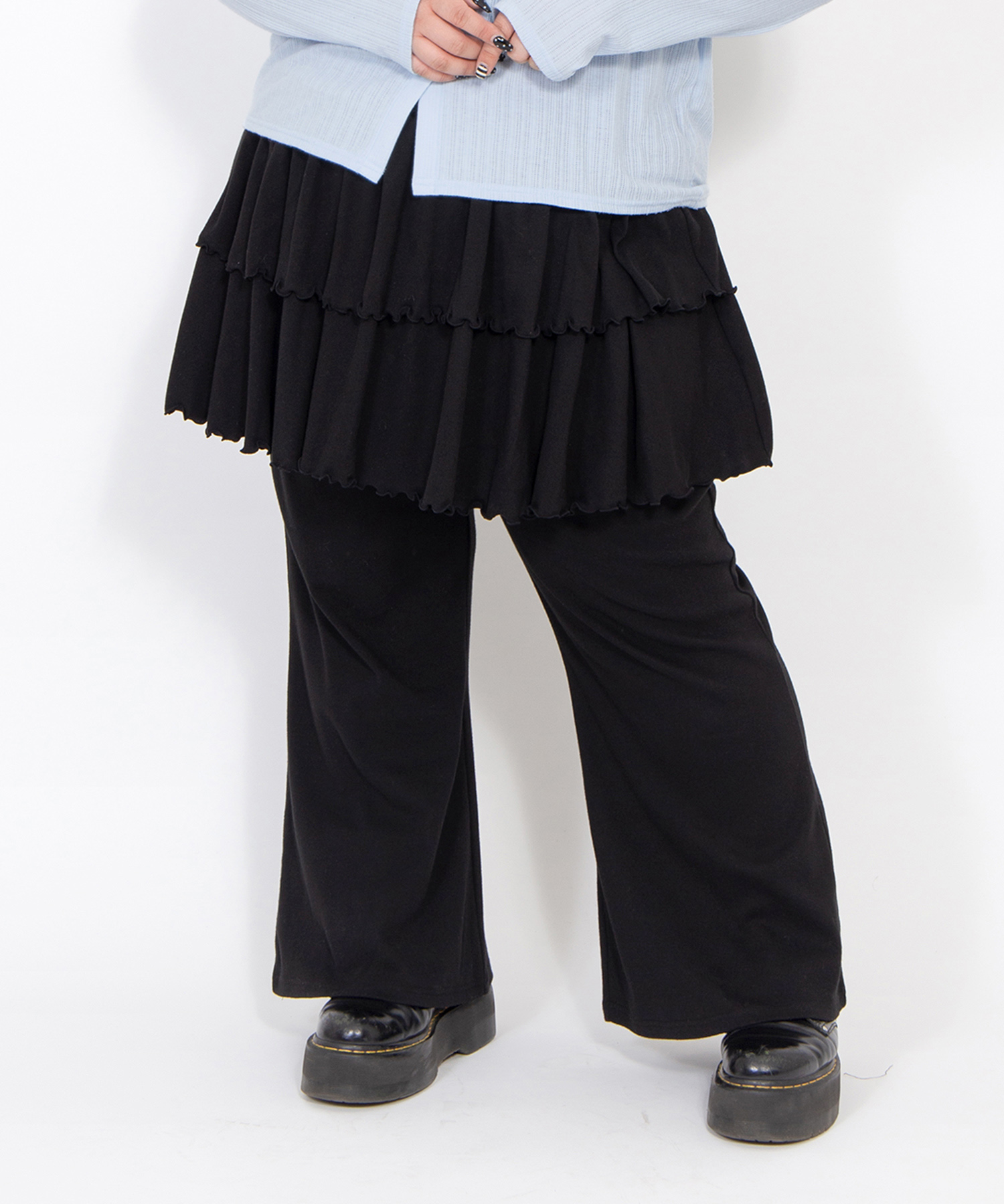 フリルレイヤードフレアパンツ[商品：PN26SS-042] - PUNYUS Online