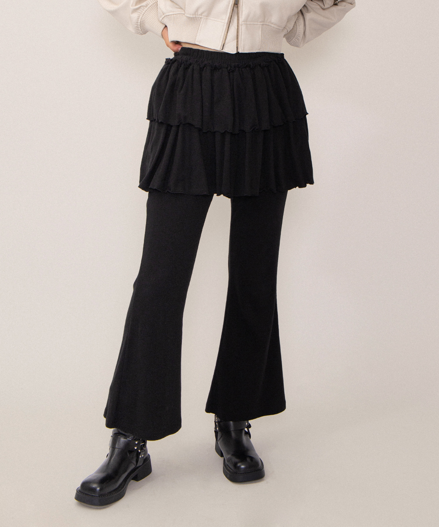 フリルレイヤードフレアパンツ[商品：PN26SS-042] - PUNYUS Online