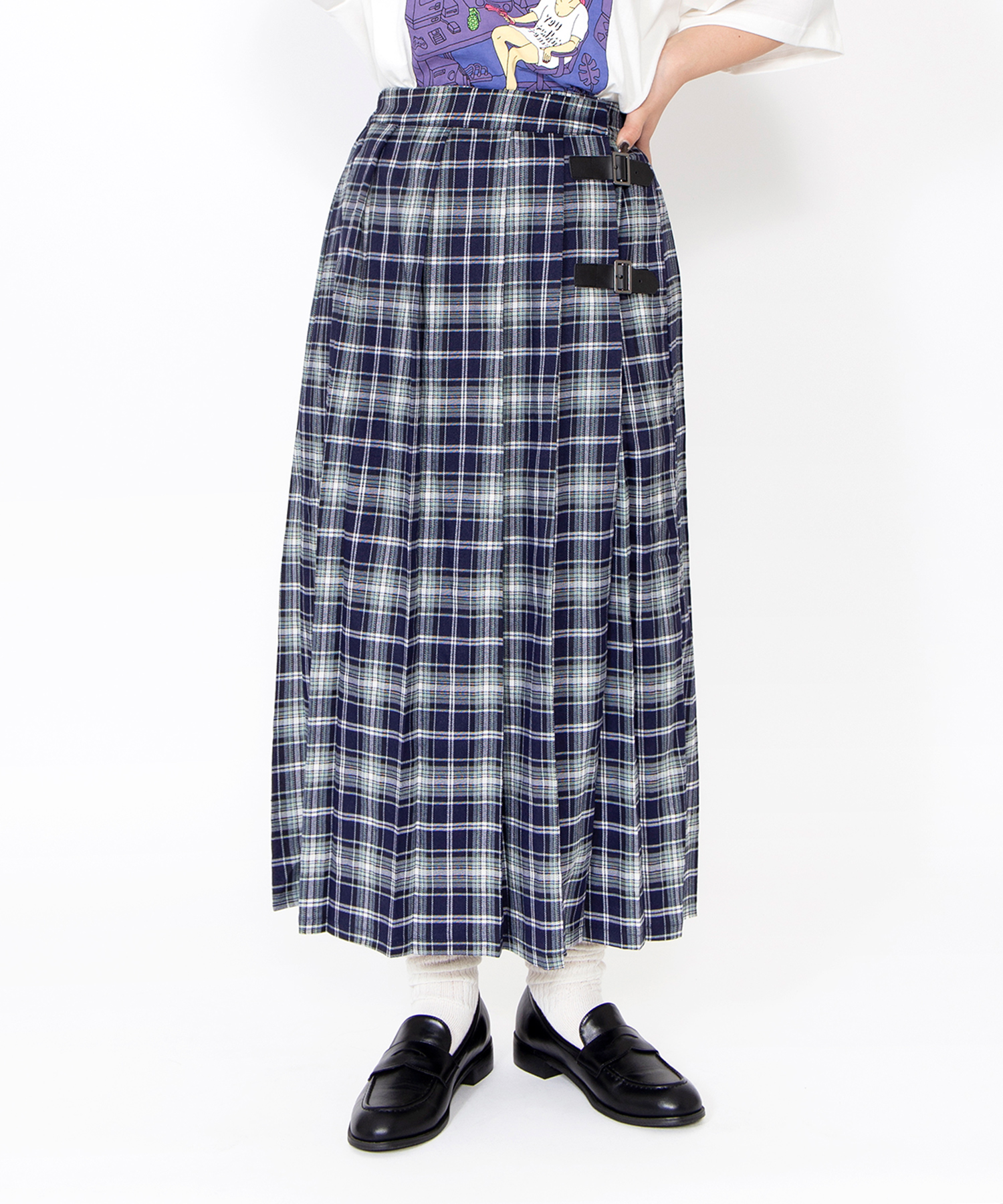 peco　スコットランド製ラップスカート 返品送料0円】cloche チェック柄ラップスカート | IKG crossing