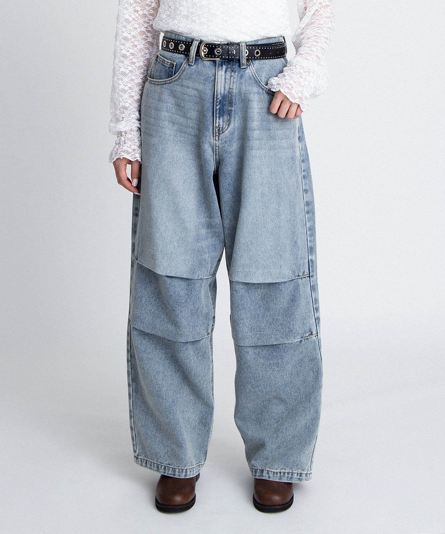 ニータックデニムバギーパンツ[商品：PN26T-002] - PUNYUS Online